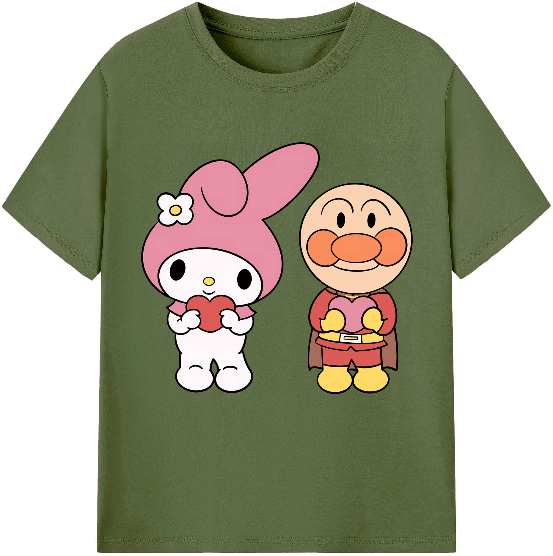 （画像用） アンパンマン Anpanman 綿100％半袖Tシャツ（フロントプリント）